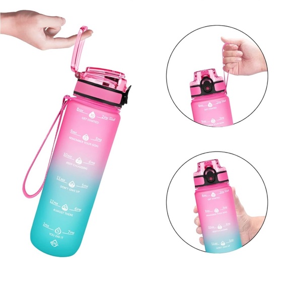 GOSWAG Other - GOSWAG 32oz Motivational Water Bottle with Time Marker & Fruit Strainer BPA Free